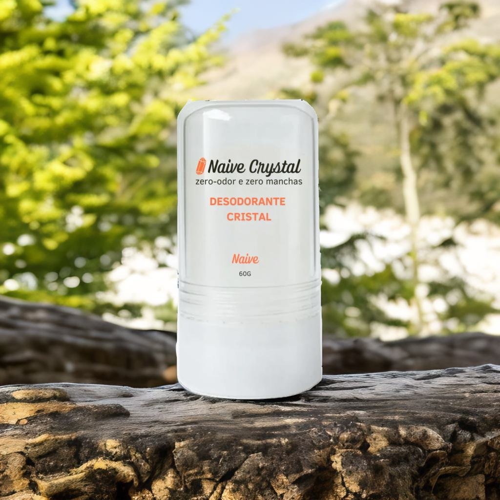 Desodorante de Cristal Vegano Anti-Odor 100% Livre de Alumínio | Naive Crystal™